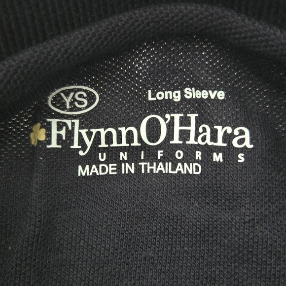 Flynn OHara UNIFORMS. Long Sleeve Polo. Dark Navy. Size Youth Small. New - Picture 6 of 7